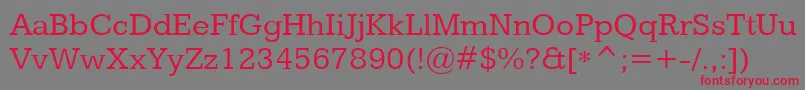 KameronRegular Font – Red Fonts on Gray Background