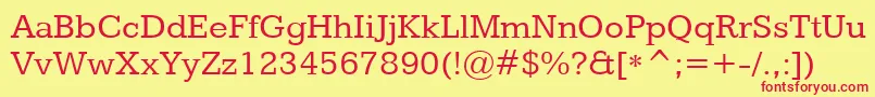 KameronRegular Font – Red Fonts on Yellow Background