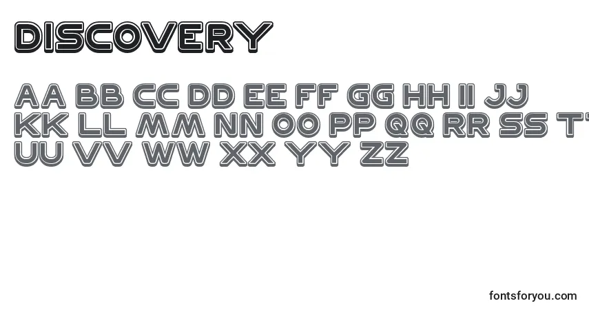 Fuente Discovery - alfabeto, números, caracteres especiales