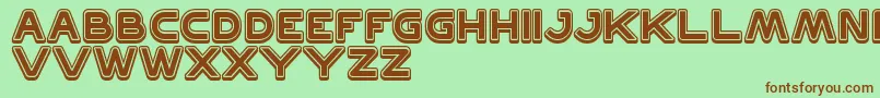 Discovery Font – Brown Fonts on Green Background