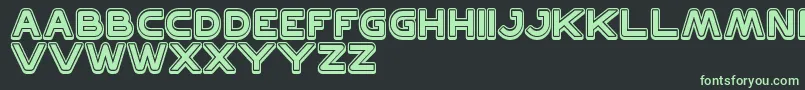 Discovery Font – Green Fonts on Black Background