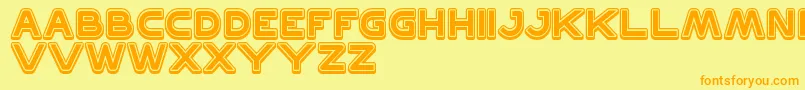 Discovery Font – Orange Fonts on Yellow Background