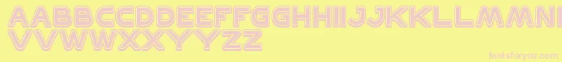 Discovery Font – Pink Fonts on Yellow Background