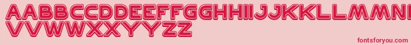 Discovery Font – Red Fonts on Pink Background