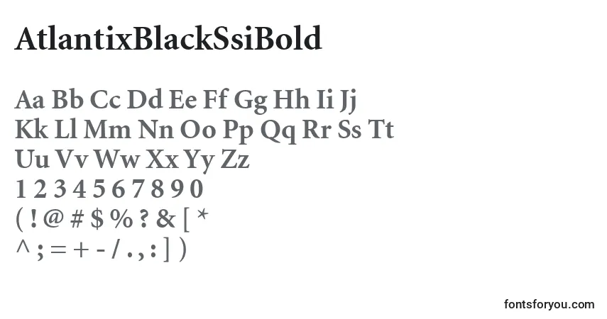 Шрифт AtlantixBlackSsiBold – алфавит, цифры, специальные символы