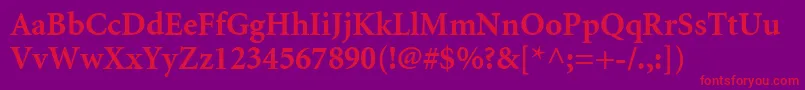 フォントAtlantixBlackSsiBold – 紫の背景に赤い文字