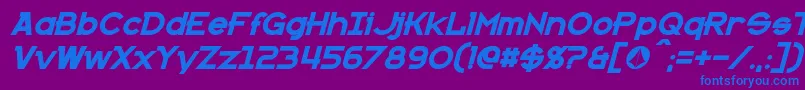 KannoBoldItalic Font – Blue Fonts on Purple Background