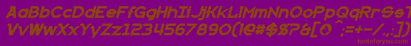 KannoBoldItalic Font – Brown Fonts on Purple Background