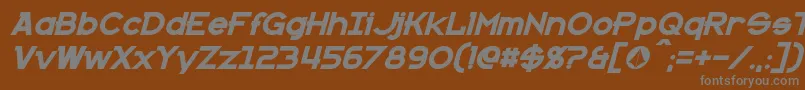 KannoBoldItalic Font – Gray Fonts on Brown Background