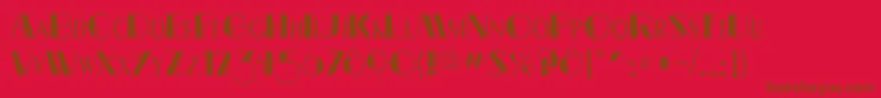 Rightbankflf Font – Brown Fonts on Red Background