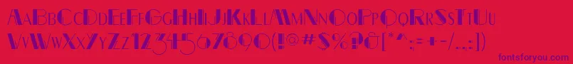 Rightbankflf Font – Purple Fonts on Red Background