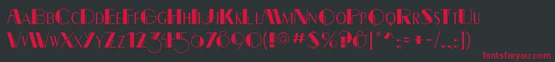 Rightbankflf Font – Red Fonts on Black Background
