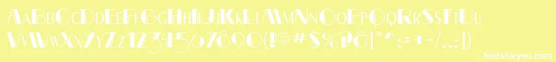 Rightbankflf Font – White Fonts on Yellow Background