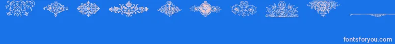 Шрифт Frakturschmuck – розовые шрифты на синем фоне