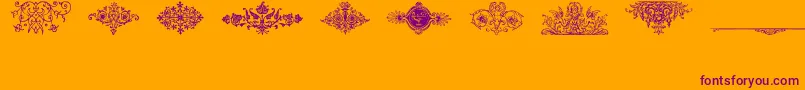 Frakturschmuck Font – Purple Fonts on Orange Background