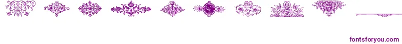 Frakturschmuck-Schriftart – Violette Schriften