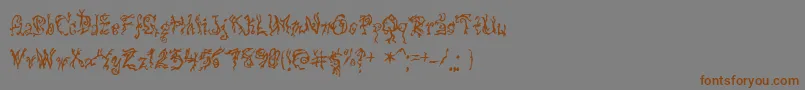 Pulsestate Font – Brown Fonts on Gray Background