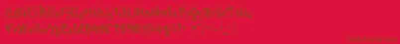 Pulsestate Font – Brown Fonts on Red Background