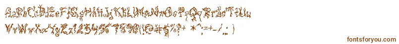 フォントPulsestate – 白い背景に茶色のフォント