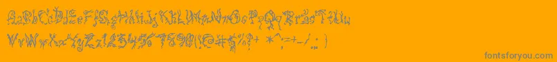 Pulsestate-Schriftart – Graue Schriften auf orangefarbenem Hintergrund