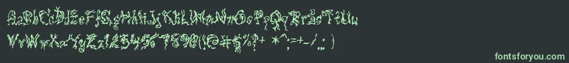 フォントPulsestate – 黒い背景に緑の文字