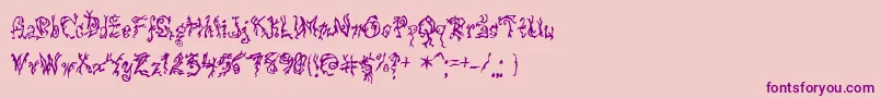 Pulsestate Font – Purple Fonts on Pink Background