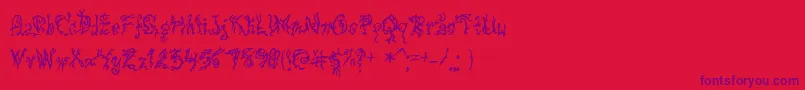 Pulsestate Font – Purple Fonts on Red Background