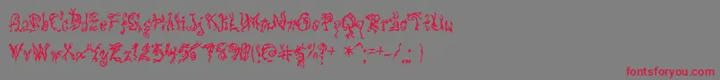 Pulsestate Font – Red Fonts on Gray Background