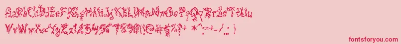 Pulsestate Font – Red Fonts on Pink Background