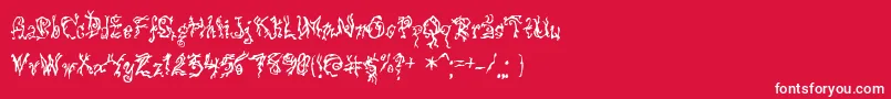 Pulsestate Font – White Fonts on Red Background
