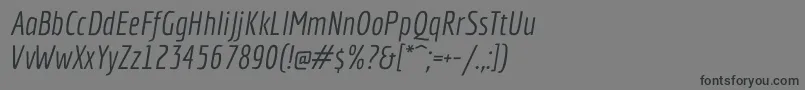 Шрифт EconomicaItalic – чёрные шрифты на сером фоне