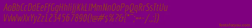 EconomicaItalic Font – Brown Fonts on Purple Background