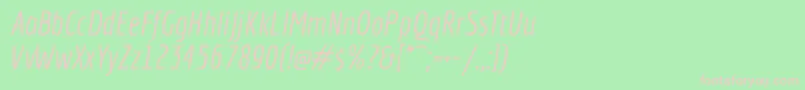 EconomicaItalic Font – Pink Fonts on Green Background