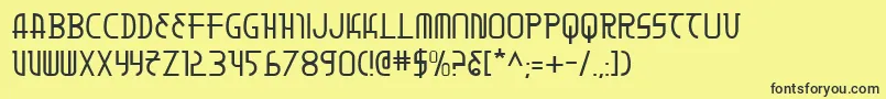 Fonte Moondart – fontes pretas em um fundo amarelo