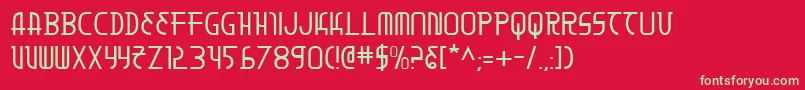 Moondart Font – Green Fonts on Red Background