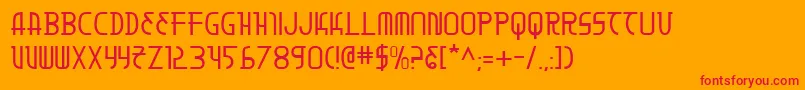 Moondart Font – Red Fonts on Orange Background