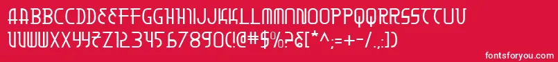 フォントMoondart – 赤い背景に白い文字