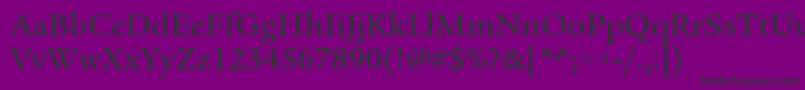 LegacySerifMdItcTtMedium Font – Black Fonts on Purple Background