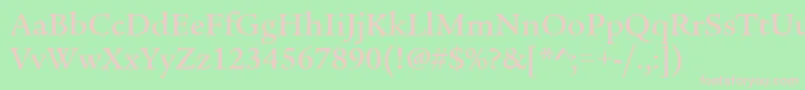 LegacySerifMdItcTtMedium Font – Pink Fonts on Green Background