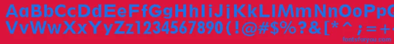 Geometric212HeavyBt Font – Blue Fonts on Red Background