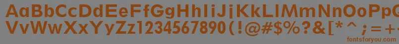 Geometric212HeavyBt Font – Brown Fonts on Gray Background