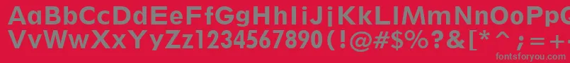 Police Geometric212HeavyBt – polices grises sur fond rouge