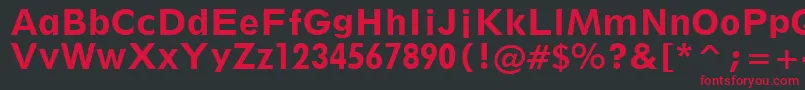 Geometric212HeavyBt Font – Red Fonts on Black Background