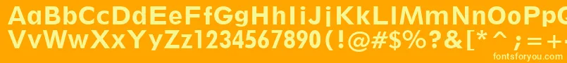 Geometric212HeavyBt Font – Yellow Fonts on Orange Background