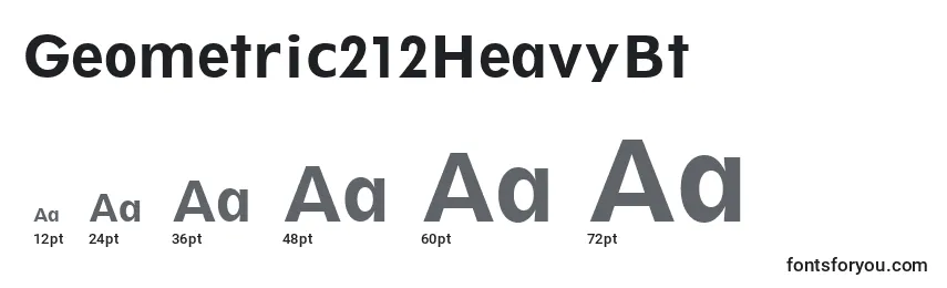 Размеры шрифта Geometric212HeavyBt