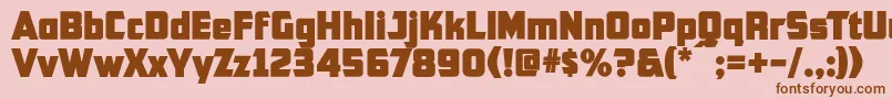 Cfb1AmericanPatriotSpangle2Normal Font – Brown Fonts on Pink Background