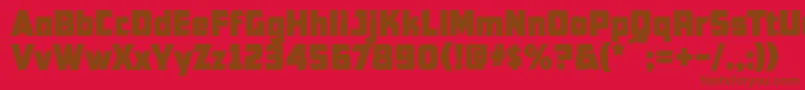Cfb1AmericanPatriotSpangle2Normal Font – Brown Fonts on Red Background
