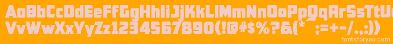 Cfb1AmericanPatriotSpangle2Normal-Schriftart – Rosa Schriften auf orangefarbenem Hintergrund