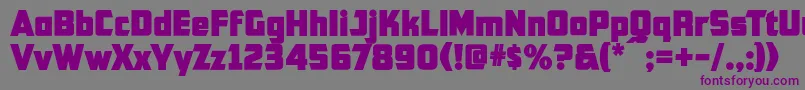 フォントCfb1AmericanPatriotSpangle2Normal – 紫色のフォント、灰色の背景
