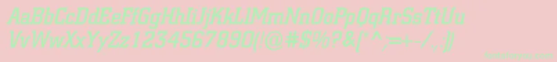 ColiseumcBolditalic Font – Green Fonts on Pink Background